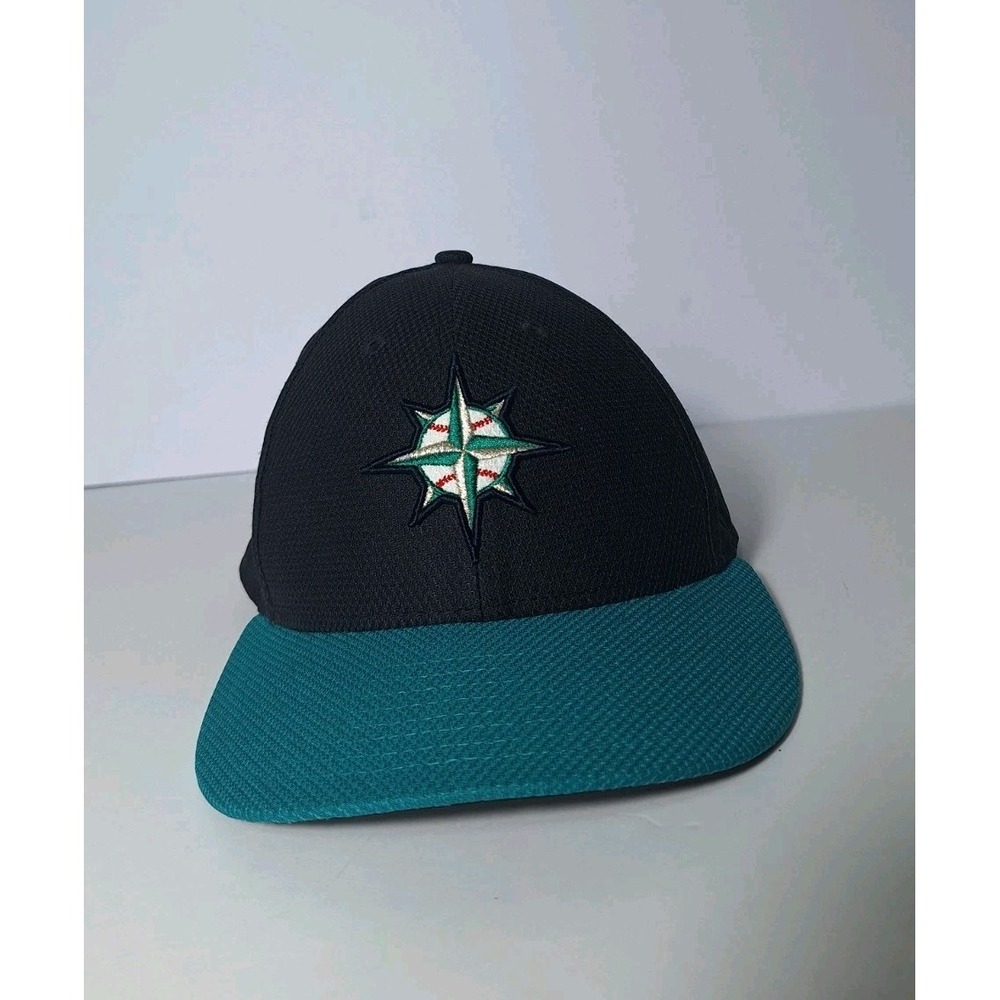 New Era Seattle Mariners 59Fifty Fitted Hat (Navy/Silver) MLB Cap 7 1/4 Baseball